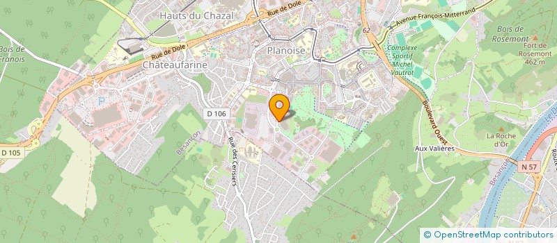 localisation de l'entreprise LE PALLADIUM à BESANCON
