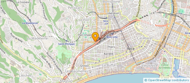 localisation de l'entreprise LE PALLADIUM à NICE