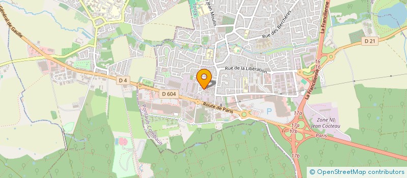 localisation de l'entreprise LE PALLADIUM à PONTAULT-COMBAULT