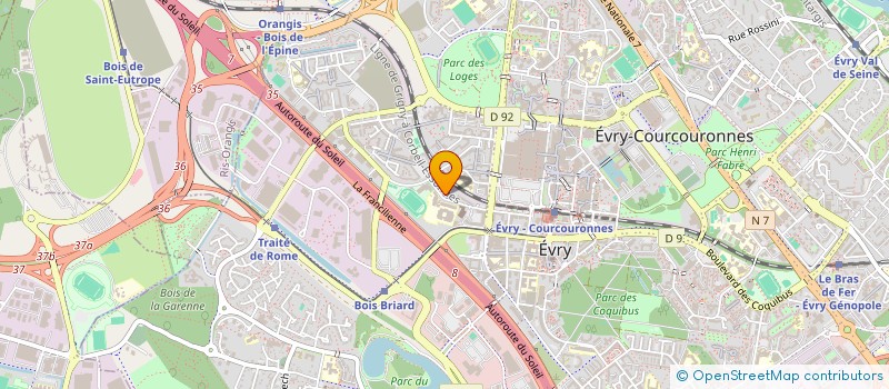 localisation de l'entreprise LE PALMIER à EVRY-COURCOURONNES