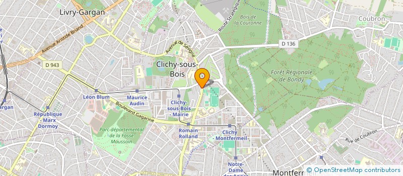 localisation de l'entreprise LE PALMIER à CLICHY-SOUS-BOIS