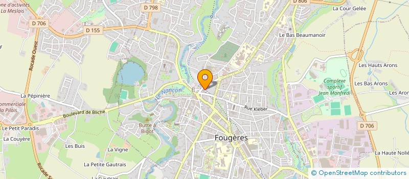 localisation de l'entreprise LE PALMIER D'OR à FOUGERES
