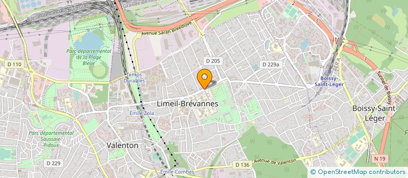 localisation de l'entreprise LE PALMIER D'OR à LIMEIL-BREVANNES