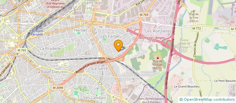 localisation de l'entreprise LE PALSOU  CLERMONT-FERRAND