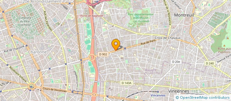 localisation de l'entreprise LE PANAME CAFE à MONTREUIL