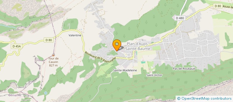 localisation de l'entreprise LE PANETON DU PLAN D'AUPS à PLAN-D AUPS SAINTE BAUME