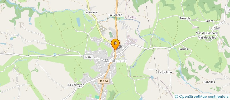 localisation de l'entreprise LE PANIER D'ANTAN  MONTBAZENS