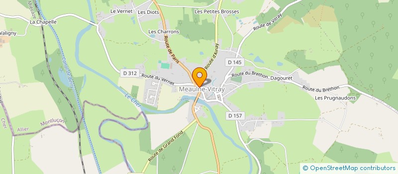 localisation de l'entreprise LE PANIER DE L'AUMANCE  MEAULNE-VITRAY