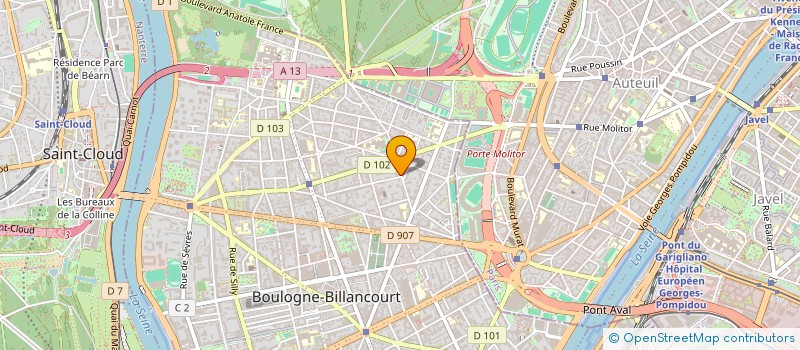 localisation de l'entreprise LE PANIER DE LUXE à BOULOGNE-BILLANCOURT