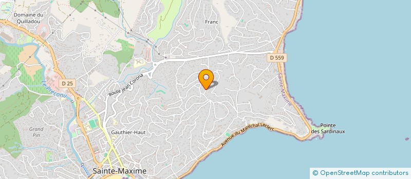localisation de l'entreprise LE PANIER GOURMAND à SAINTE-MAXIME