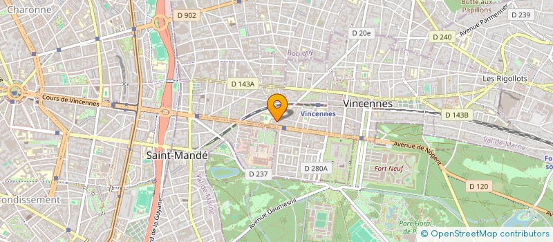 localisation de l'entreprise LE PANIER GOURMAND à VINCENNES