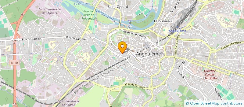 localisation de l'entreprise LE PAON BLEU à ANGOULEME