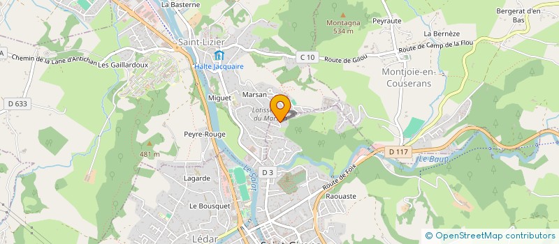 localisation de l'entreprise LE PAPALLAU GUZET à SAINT-GIRONS