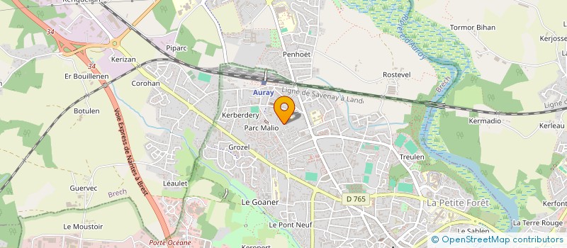 localisation de l'entreprise LE PAPYRUS à AURAY