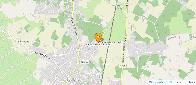localisation de l'entreprise LE PARACAUD à SOULLANS