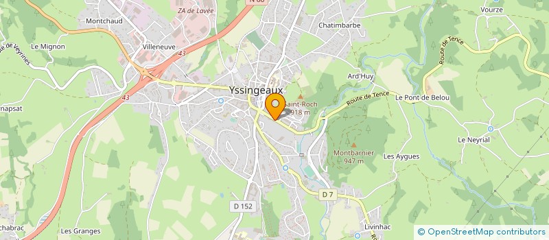 localisation de l'entreprise LE PARADIS  YSSINGEAUX