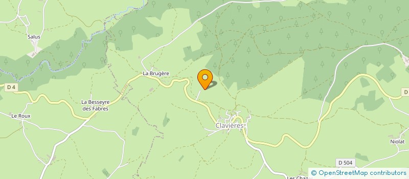 localisation de l'entreprise LE PARADIS DE PUYBAZET à CLAVIERES