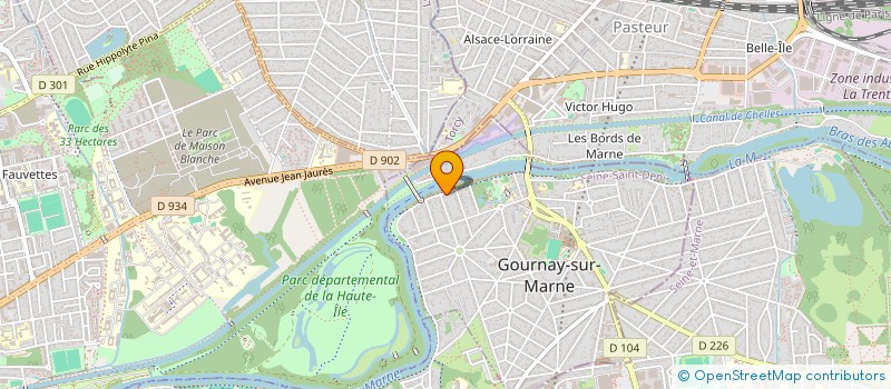 localisation de l'entreprise LE PARADIS DES ANIMAUX.93  GOURNAY-SUR-MARNE