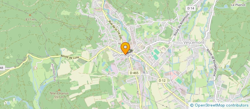 localisation de l'entreprise LE PARADIS DES LOUPS à GIROMAGNY