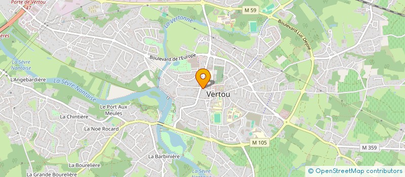 localisation de l'entreprise LE PARADIS DU CHEVEU  VERTOU