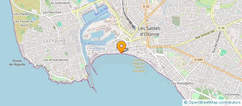 localisation de l'entreprise LE PARADISE à LES SABLES D'OLONNE