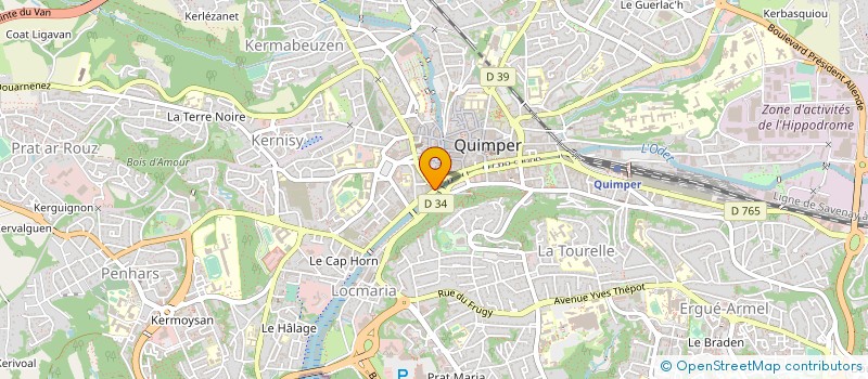localisation de l'entreprise LE PARC D'ACTIVITE DE KERNOTER à QUIMPER