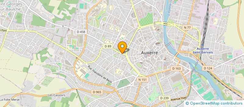 localisation de l'entreprise LE PARC DES MARECHAUX SA à AUXERRE