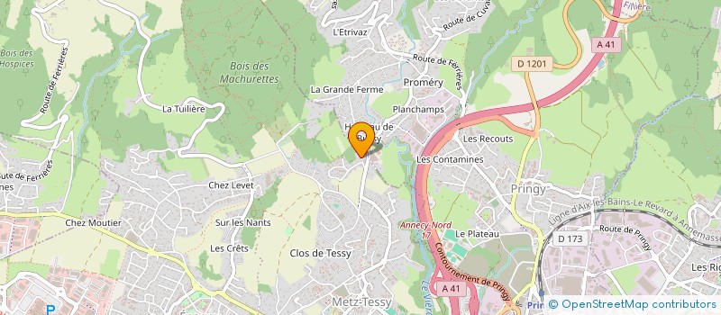 localisation de l'entreprise LE PARC GLACE  EPAGNY METZ-TESSY