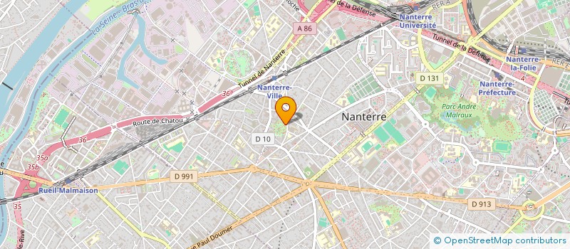 localisation de l'entreprise LE PARC RURAL EXPERIMENTAL à NANTERRE