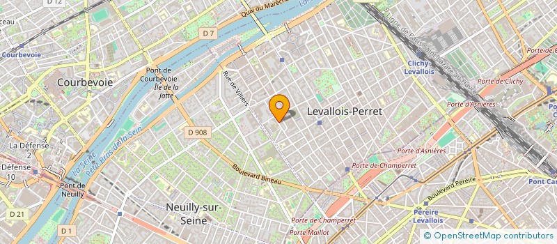 localisation de l'entreprise LE PARFUM BLEU à LEVALLOIS-PERRET