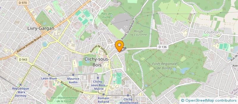 localisation de l'entreprise LE PARIS EST à CLICHY-SOUS-BOIS