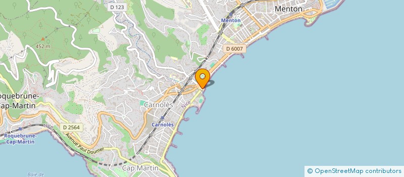 localisation de l'entreprise LE PARIS PALACE à MENTON
