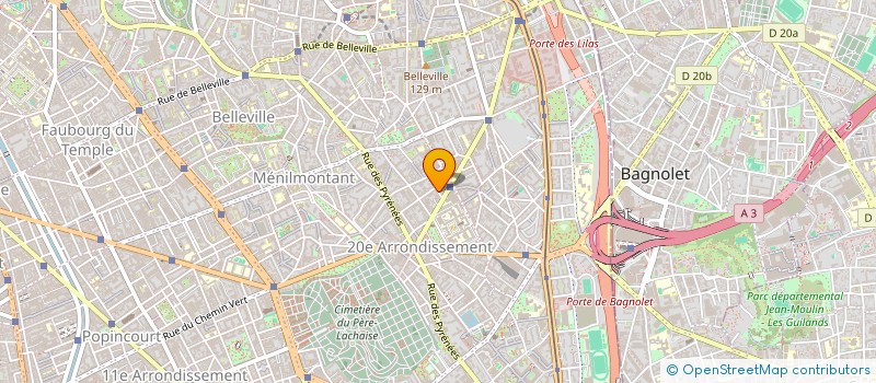 localisation de l'entreprise LE PARIS VINGT  PARIS