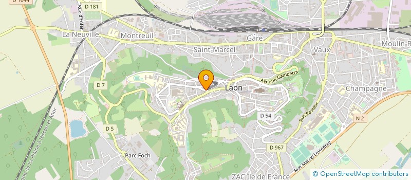 localisation de l'entreprise LE PARTENON à LAON