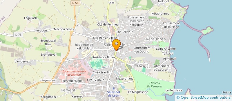 localisation de l'entreprise LE PARVIS à SAINT-POL-DE-LEON