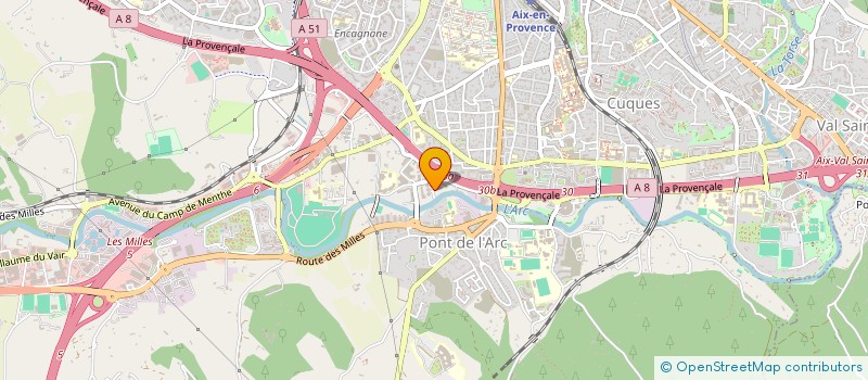 localisation de l'entreprise LE PARVIS DU VAL SAINT ANDRE à AIX-EN-PROVENCE