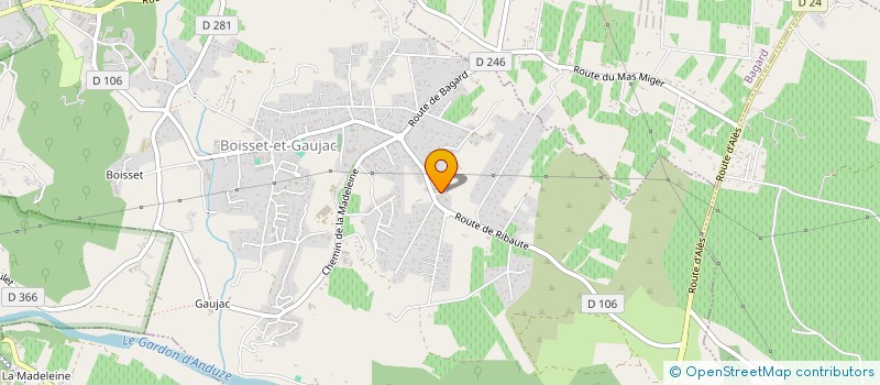 localisation de l'entreprise LE PAS DU GARDON  BOISSET-ET-GAUJAC