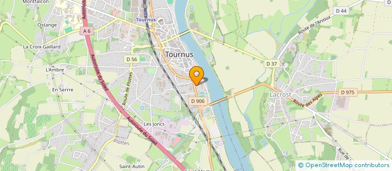 localisation de l'entreprise LE PAS FLEURY à TOURNUS