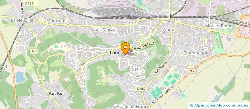localisation de l'entreprise LE PASSAGE AU VERRE à LAON