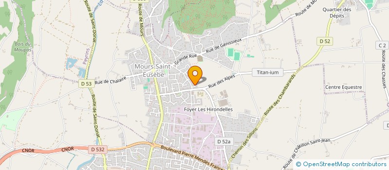 localisation de l'entreprise LE PASSAGE DE L'ECURIE  MOURS-SAINT-EUSEBE