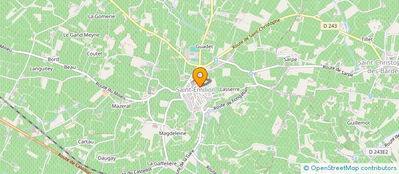 localisation de l'entreprise LE PASSAGE DE LA CADENE à SAINT-EMILION