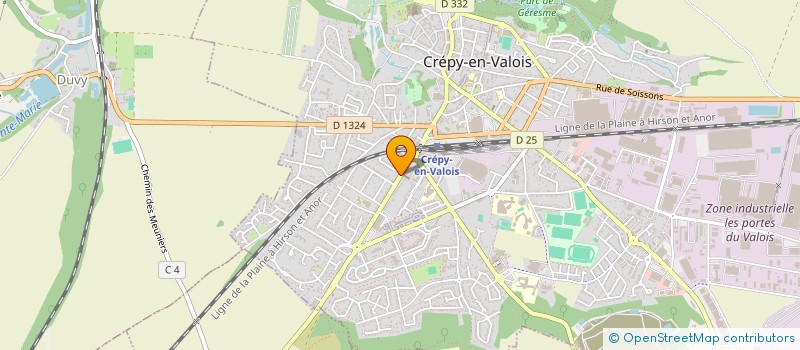 localisation de l'entreprise LE PASSAGE DES PELERINS  CREPY-EN-VALOIS