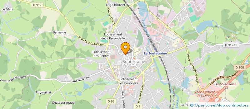localisation de l'entreprise LE PASSE MURAILLE à LA SOUTERRAINE