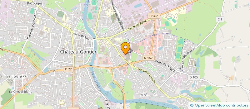 localisation de l'entreprise LE PATIO à CHATEAU-GONTIER-SUR-MAYENNE