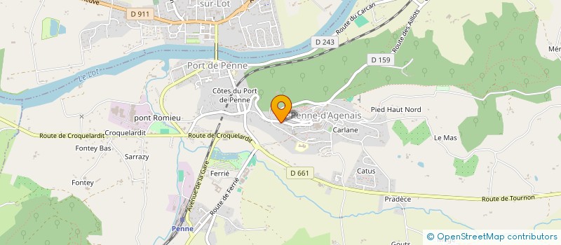 localisation de l'entreprise LE PATIO D'HAUTEVILLE  PENNE-D'AGENAIS