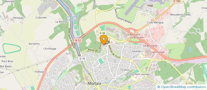 localisation de l'entreprise LE PATIO ECOLE INTERCOMMUNALE D'ENSEIGNEMENT ARTISTIQUE DU PAYS DE MORLAIX à MORLAIX