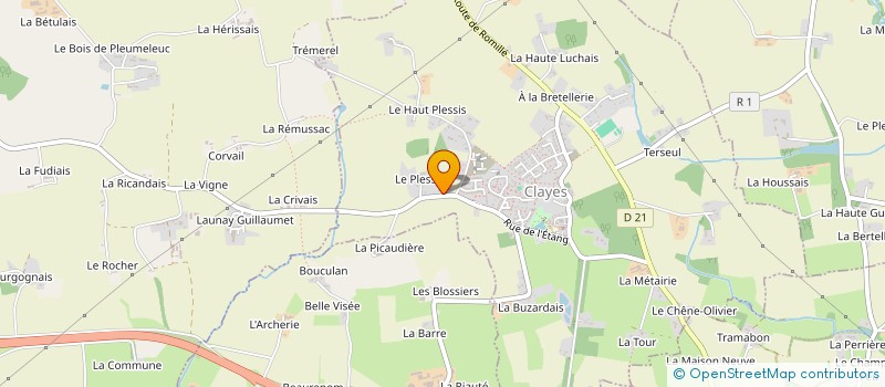 localisation de l'entreprise LE PATIS BIGOT  CLAYES