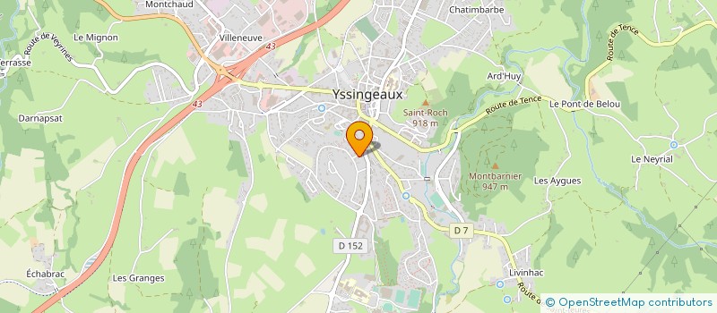localisation de l'entreprise LE PATURAL  YSSINGEAUX