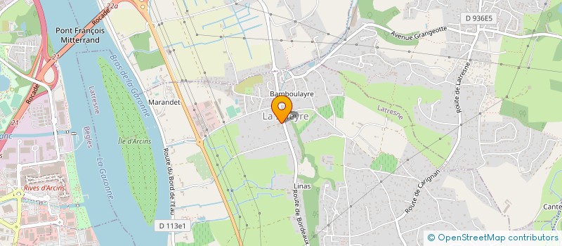 localisation de l'entreprise LE PAVE DES CHARTRONS  LATRESNE