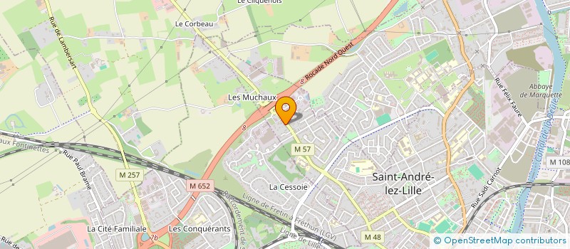 localisation de l'entreprise LE PAVE LILLOIS - BOOKCLUB  SAINT-ANDRE-LEZ-LILLE